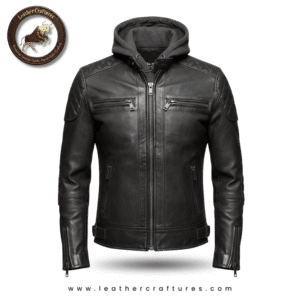 Urban Raider Leather Hoodie Jacket