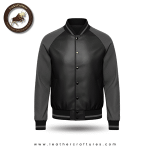 Varsity Edge Leather Bomber