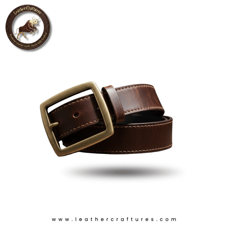 ๐ซ Leather Belt โ Dark Brown